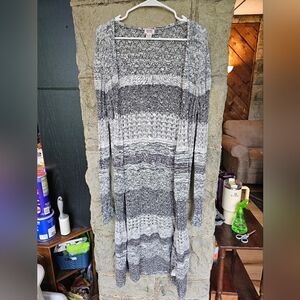 Mossimo Supply Co. Gray and White Women's Cardigan